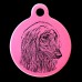 Afghan Hound Engraved 31mm Large Round Pet Dog ID Tag
